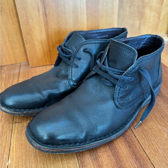 John Varvatos Men’s Black Leather Hipster Chukka Boots shoes11